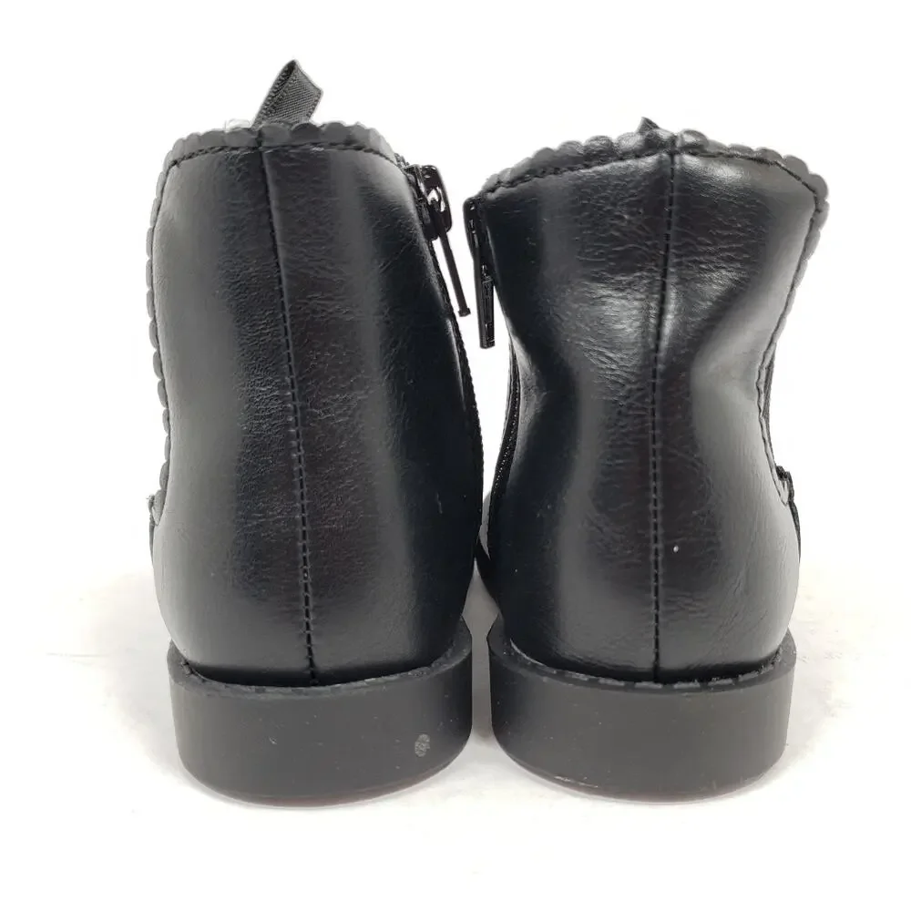 Old Navy Toddler Girls Size 7 Boo Black Side Zip Casual Chelsea Boots
